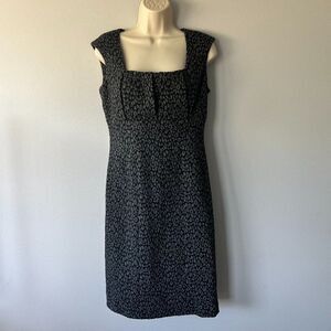 Calvin Klein Black Leopard Print Sleeveless Sheath Dress Size 6  NWT!